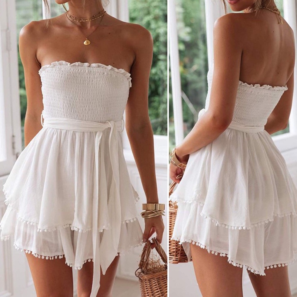 ✦Sexy Off Shoulder Ruffled Romper✦ - Picture 4 of 6